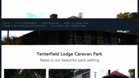 What Tenterfieldlodgecaravanpark.com.au website looked like in 2016 (7 years ago)