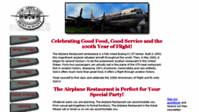 What Theairplanerestaurant.com website looked like in 2016 (7 years ago)
