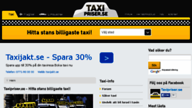 What Taxipriser.se website looked like in 2016 (7 years ago)