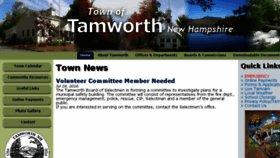 What Tamworthnh.org website looked like in 2016 (7 years ago)