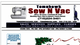 What Tomsewnvac.com website looked like in 2016 (7 years ago)