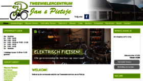 What Tweewielercentrumjanenpietsje.nl website looked like in 2016 (7 years ago)