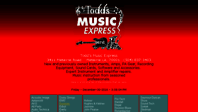 What Toddsmusic.com website looked like in 2016 (7 years ago)
