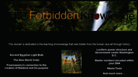 What Theforbiddenknowledge.com website looked like in 2016 (7 years ago)