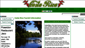 What Tourism-costarica.com website looked like in 2016 (7 years ago)
