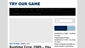 What Tryourgame.com website looked like in 2017 (7 years ago)