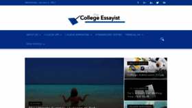 What Thecollegeessayist.com website looked like in 2017 (7 years ago)