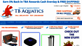 What Tbaquatics.com website looked like in 2017 (7 years ago)