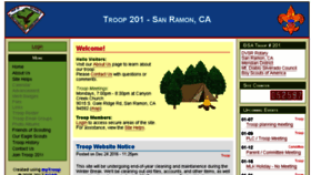 What Troop201srv.org website looked like in 2017 (7 years ago)
