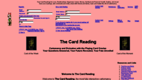 What Thecardreading.com website looked like in 2017 (7 years ago)