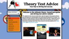 What Theorytestadvice.co.uk website looked like in 2017 (7 years ago)