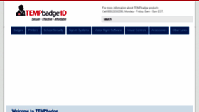 What Tempbadge.com website looked like in 2017 (7 years ago)