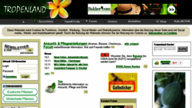 What Tropenland.de website looked like in 2017 (7 years ago)