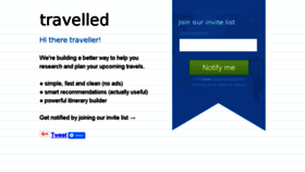 What Travelled.com website looked like in 2017 (7 years ago)