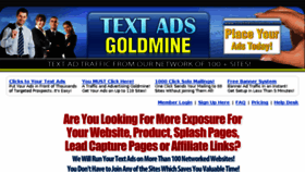 What Textadsgoldmine.com website looked like in 2017 (7 years ago)