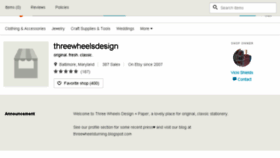 What Threewheelsdesign.com website looked like in 2017 (7 years ago)