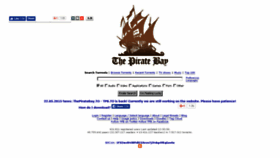 What Tpb.to website looked like in 2017 (7 years ago)