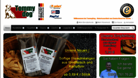 What Tommydog.de website looked like in 2017 (7 years ago)