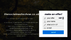 What Thesocialmediashow.co.uk website looked like in 2017 (7 years ago)