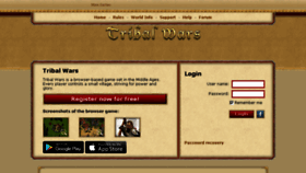 What Tribalwars.works website looked like in 2017 (7 years ago)