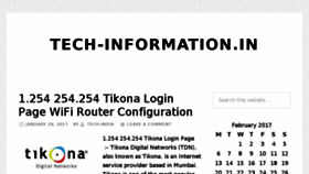 What Tech-information.in website looked like in 2017 (7 years ago)