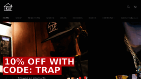 What Traphouseclothing.com website looked like in 2017 (7 years ago)