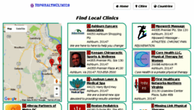 What Tophealthclinics.com website looked like in 2017 (7 years ago)