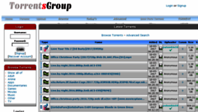 What Torrentsgroup.com website looked like in 2017 (7 years ago)