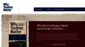 What Treatiesmatter.org website looked like in 2017 (7 years ago)
