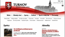 What Turnov.cz website looked like in 2017 (7 years ago)