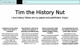 What Timthehistorynut.com website looked like in 2017 (7 years ago)