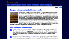 What Tempeh.info website looked like in 2017 (7 years ago)