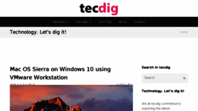What Tecdig.com website looked like in 2017 (7 years ago)