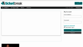 What Ticketbreak.com website looked like in 2017 (7 years ago)