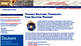 What Trianglesolutions.com website looked like in 2017 (7 years ago)
