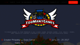 What Toomanygames.com website looked like in 2017 (7 years ago)