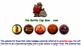 What Thebottlecapman.com website looked like in 2017 (7 years ago)