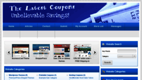 What Thelatestcoupons.com website looked like in 2017 (7 years ago)