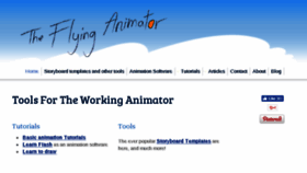 What The-flying-animator.com website looked like in 2017 (7 years ago)
