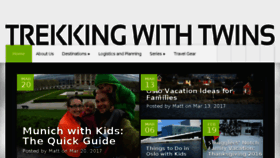 What Trekkingwithtwins.com website looked like in 2017 (7 years ago)