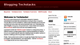 What Techstacks.com website looked like in 2017 (7 years ago)
