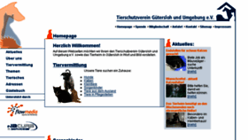 What Tierheim-guetersloh.de website looked like in 2017 (7 years ago)