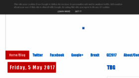 What Theblueguerilla.co.uk website looked like in 2017 (7 years ago)