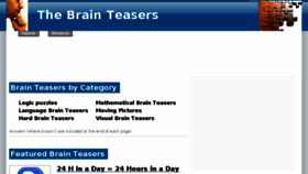 What Thebrainteasers.com website looked like in 2017 (7 years ago)