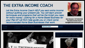 What Theextraincomecoach.com website looked like in 2017 (7 years ago)