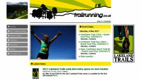 What Trailrunning.co.uk website looked like in 2017 (6 years ago)