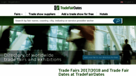 What Tradefairdates.com website looked like in 2017 (6 years ago)