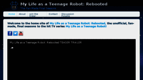 What Teenagerobotrebooted.com website looked like in 2017 (7 years ago)