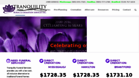 What Tranquilitycremation.com website looked like in 2017 (7 years ago)