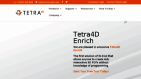 What Tetra4d.com website looked like in 2017 (6 years ago)